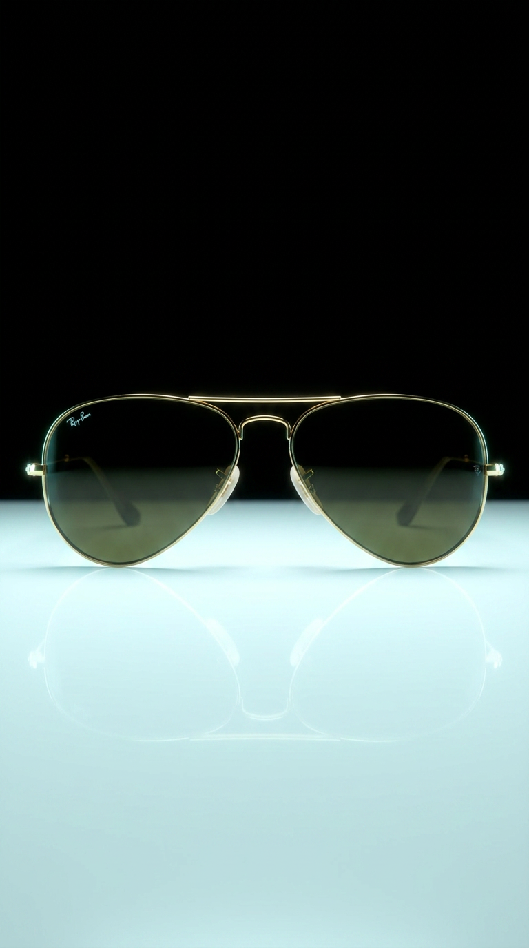 AI product shot of Ray-Ban RB3025 181 Aviator Large Metal Sunglasses