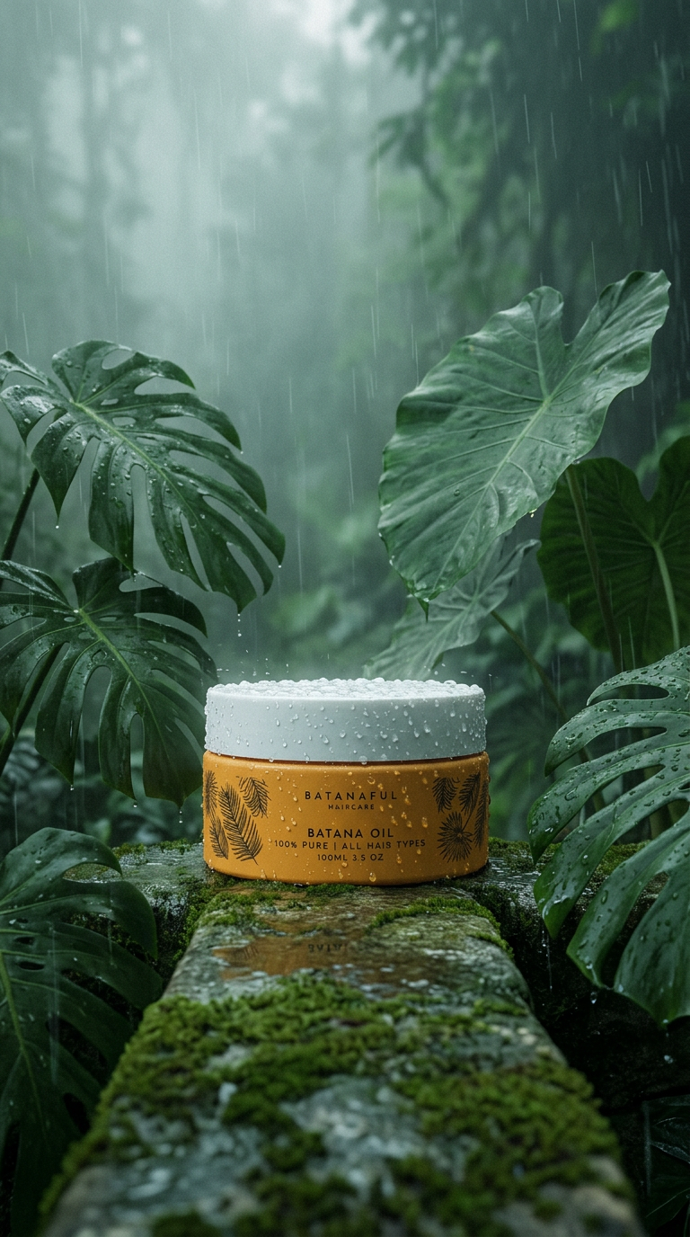 AI product shot of Pure Batana Oil 100ml | 100% Honduran Batana Oil Hair Repair Treatment