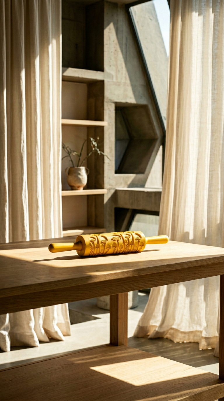 AI product shot of Textured Roller Mushroom