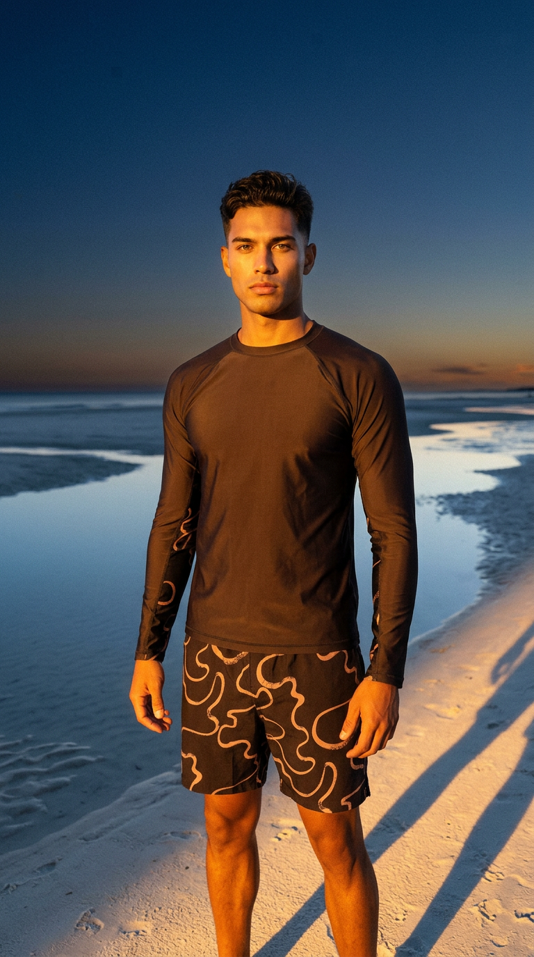 AI product shot of Mens Swirl LS Rashie