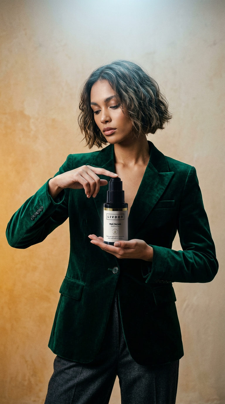 AI product shot of LIVDOR Hair Growth Serum - 50ml