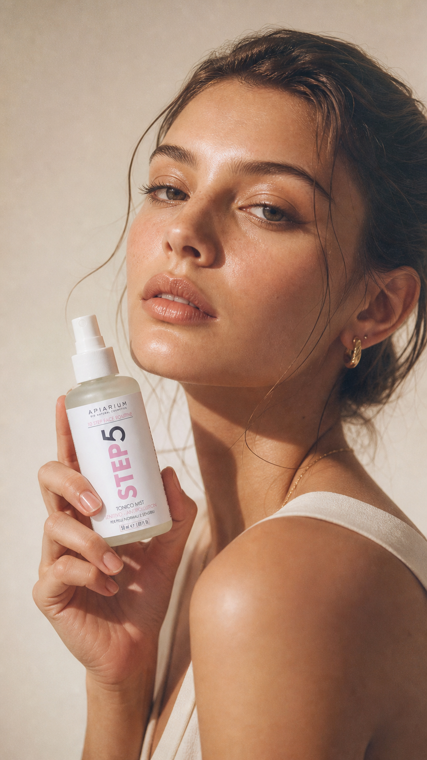 AI product shot of Tonic Mist Soothing – Antipollution – STEP 5 – 50 ml