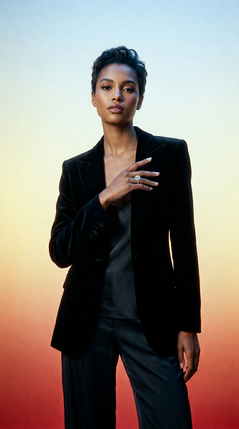 AI product shot of 2 Carat Round Cut Simulated Diamond Solitaire Ring