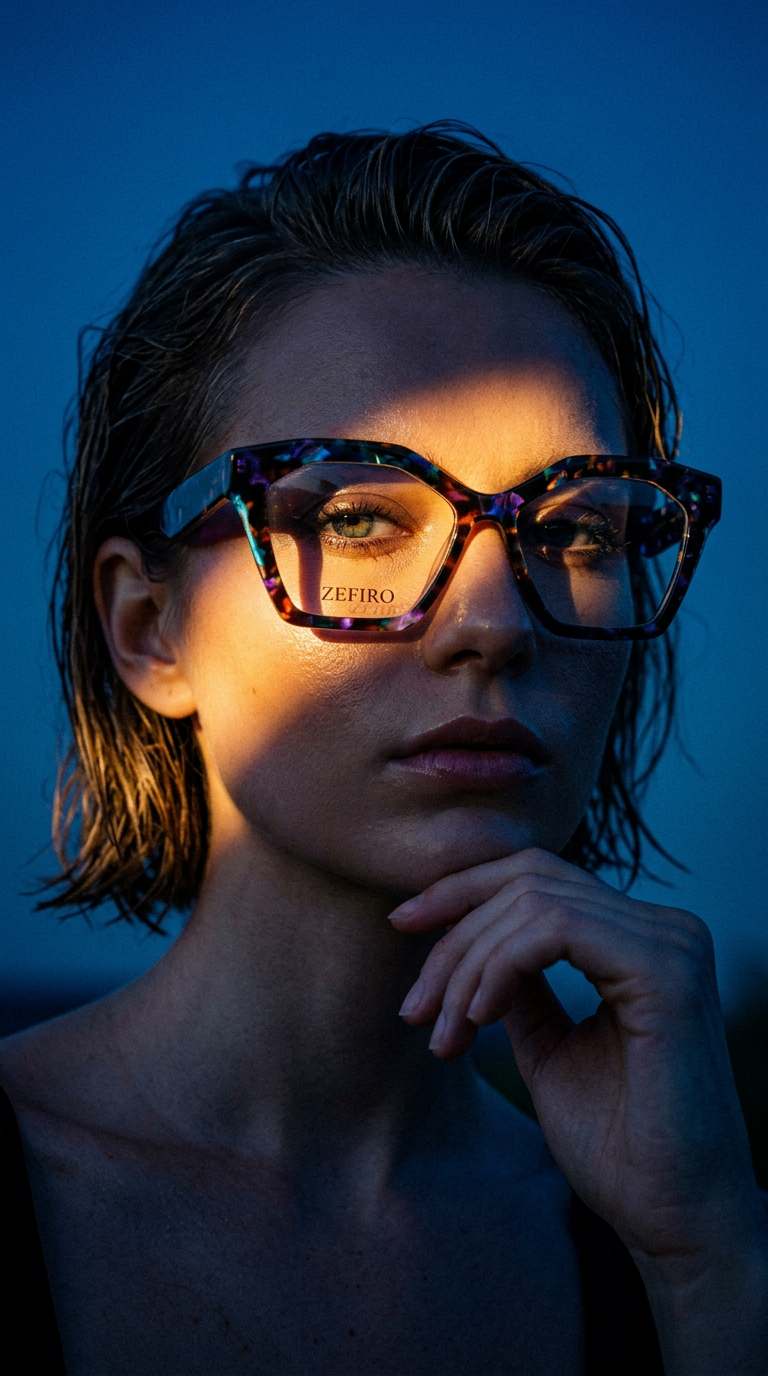 AI product shot of Occhiale Da Vista Zefiro Jade C4