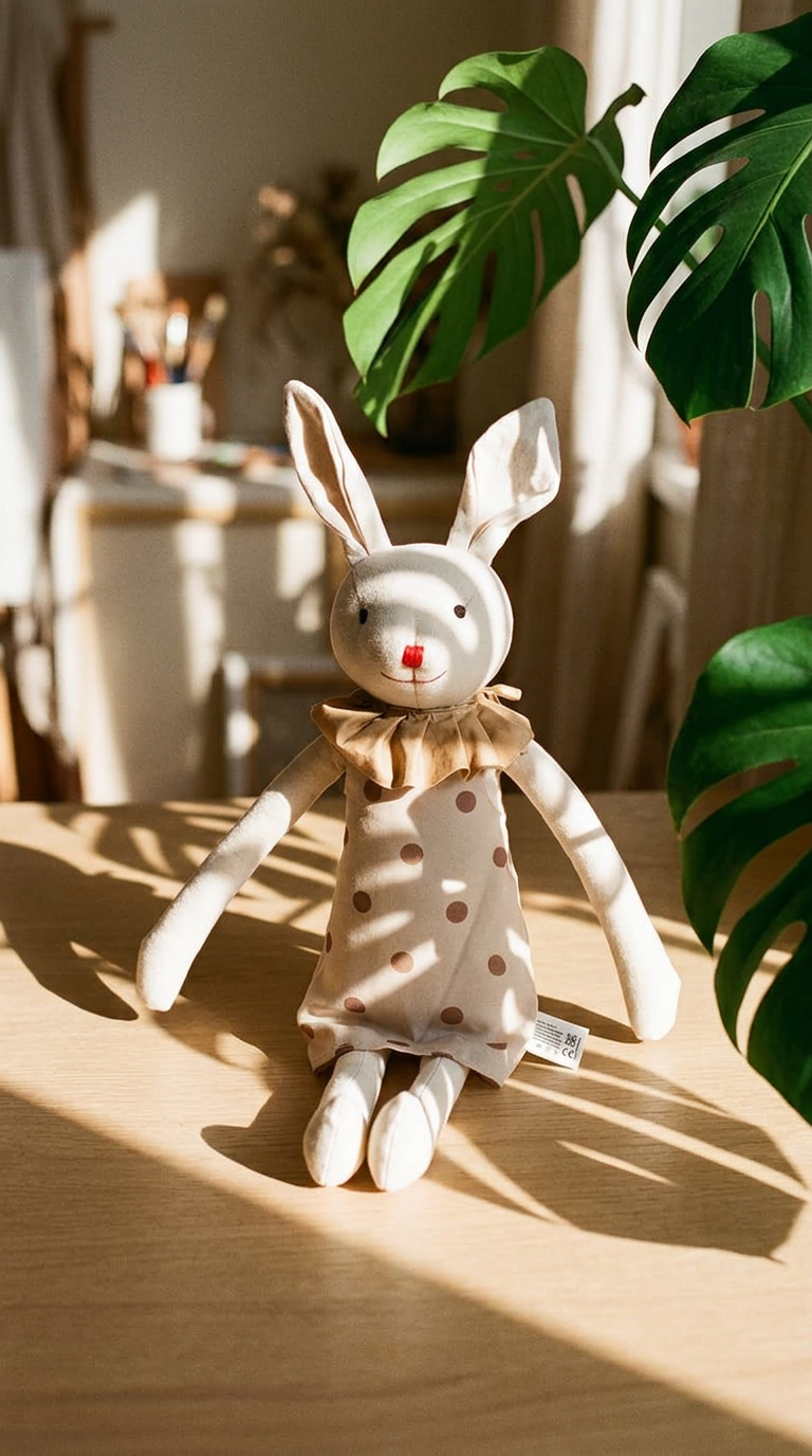 AI product shot of Charlie – The Kind Big Bunny