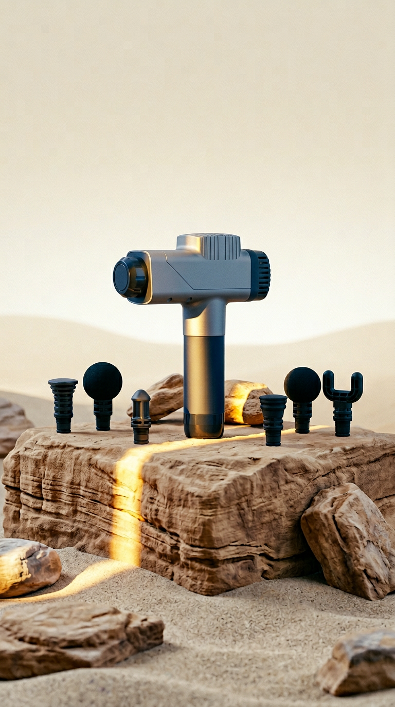 AI product shot of SucceBuy Deep Tissue Massage Gun (8 Speeds)