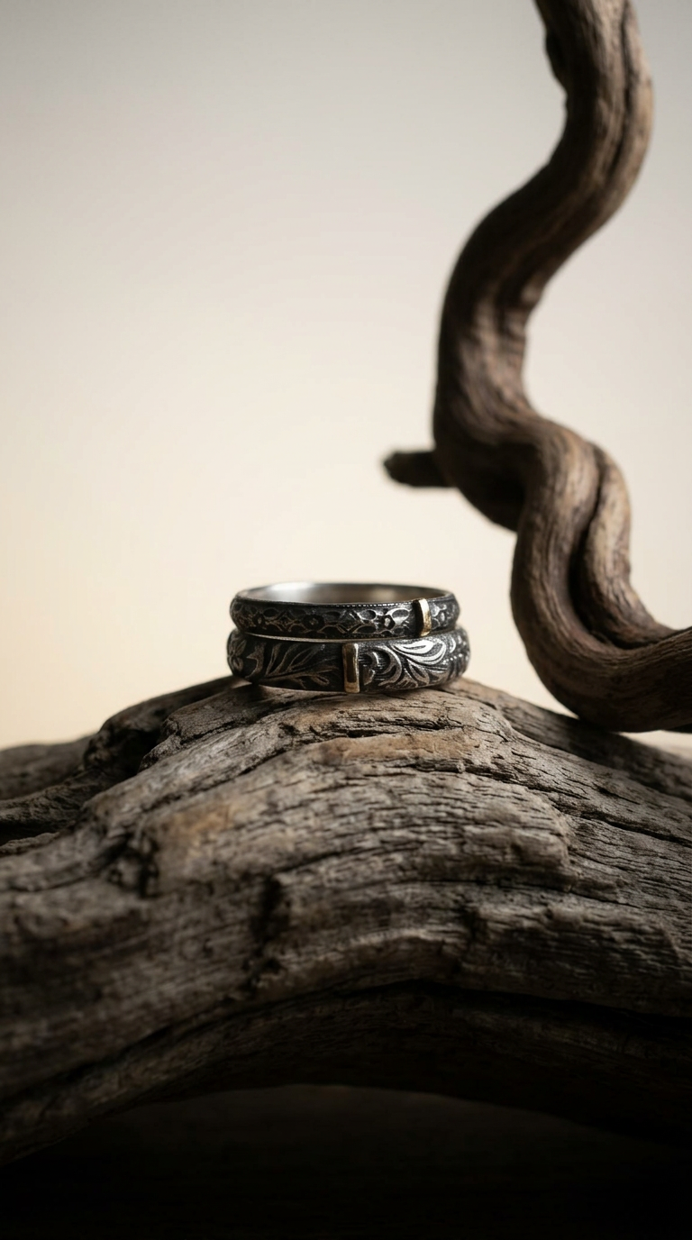 AI product shot of Raw Diamond and Stone Rings and Jewelry