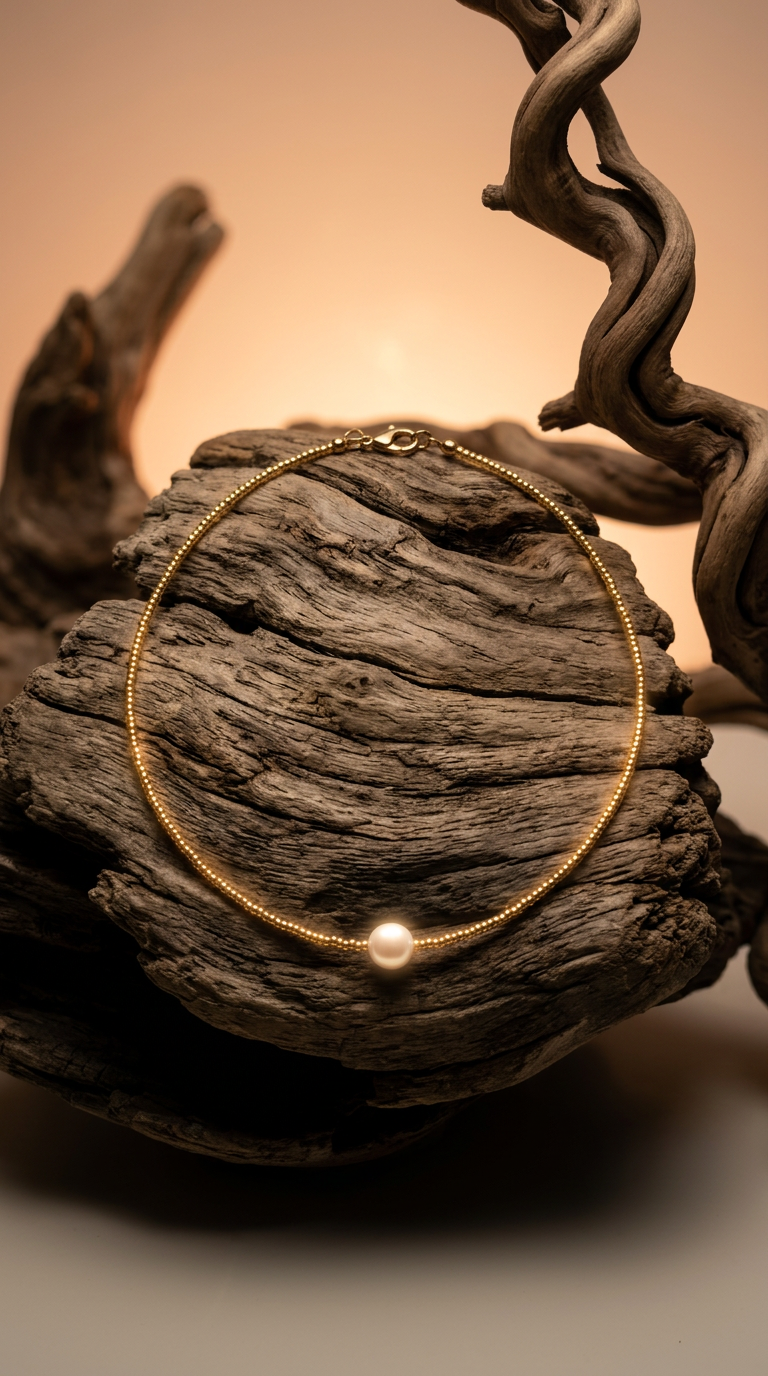 AI product shot of One Pearl Necklace