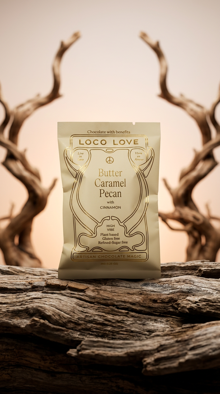 AI product shot of LOCO LOVE - BUTTER CARAMEL PECAN