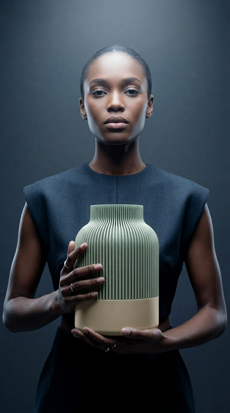 AI product shot of Japandi Vases