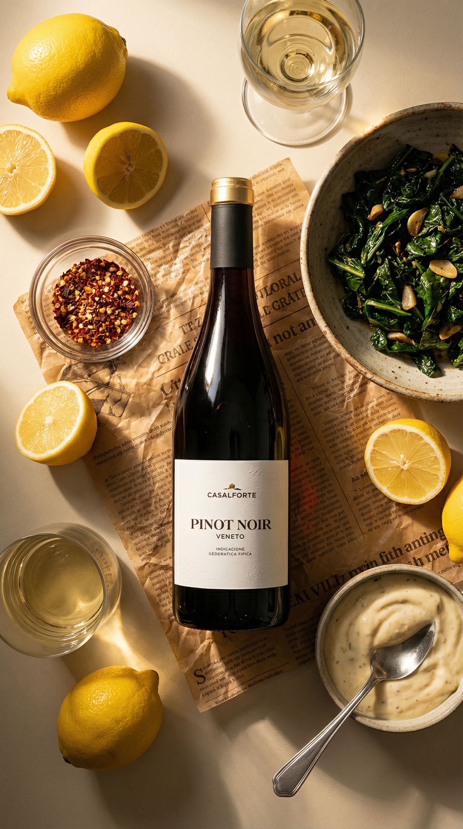 AI product shot of Casalforte | Pinot Noir