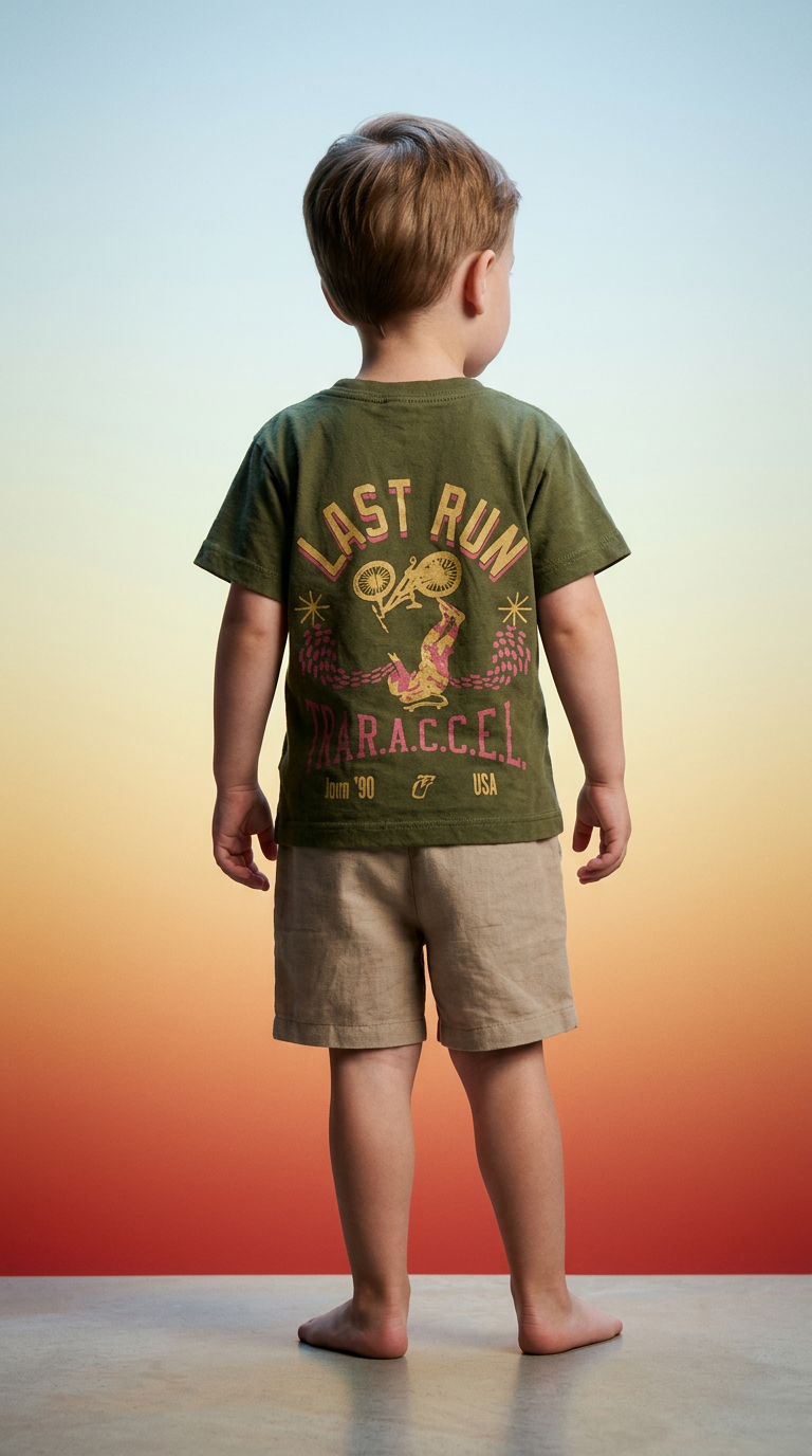 AI product shot of Toddler Last Run Tee