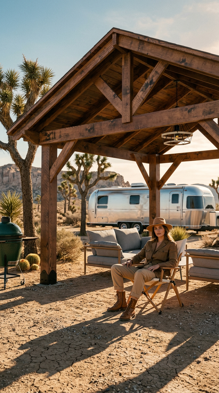 AI product shot of NORWEH Timber Frame Pavilion LT