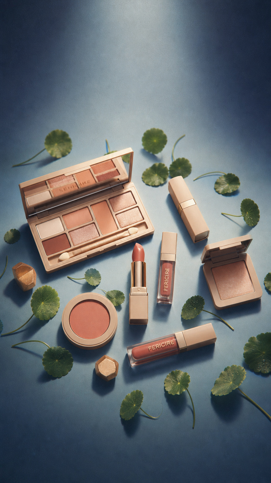 AI product shot of Everyday Feminine Glow Set – Soft Glam Makeup Collection for Women | Fericire