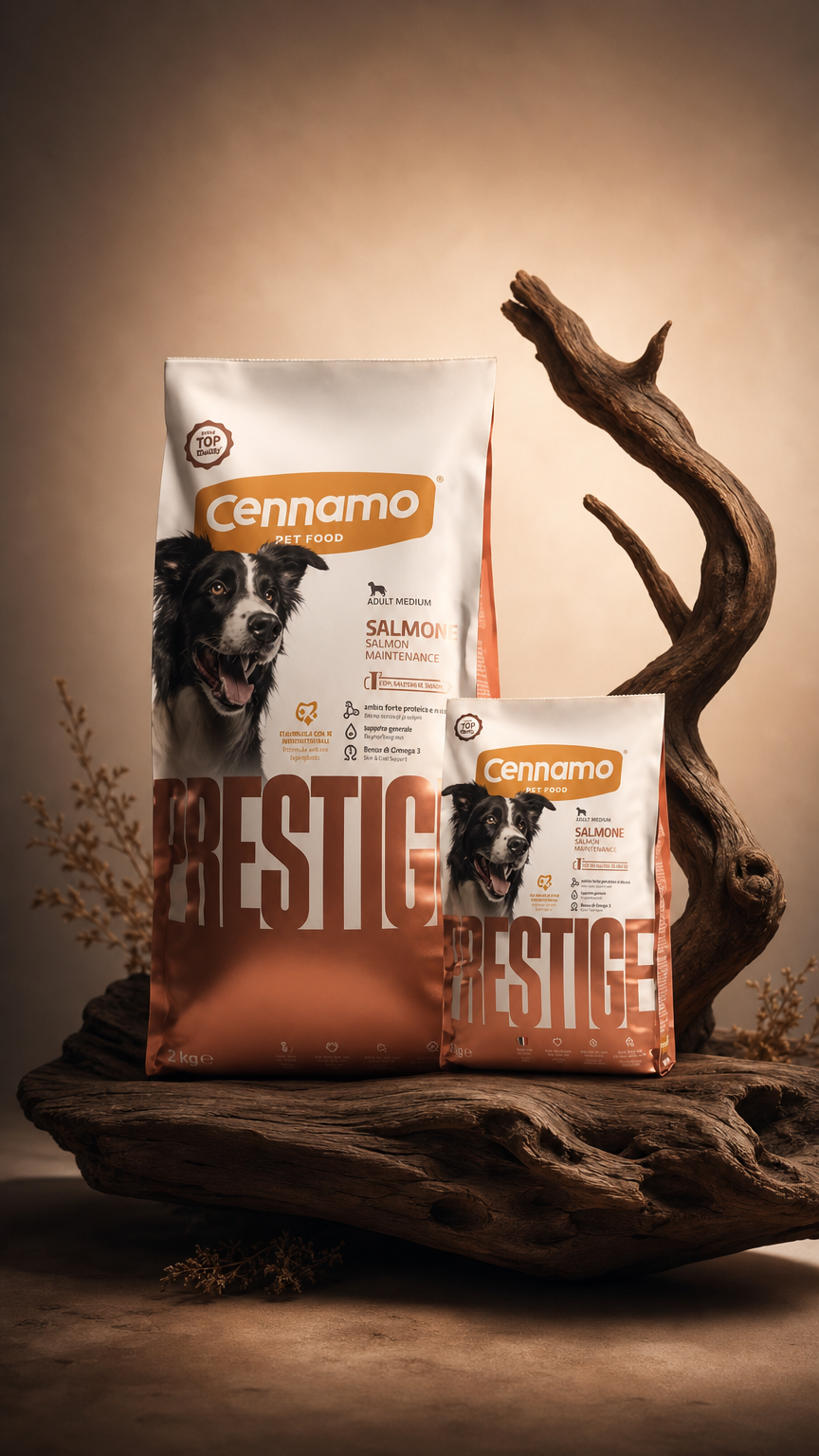 AI product shot of Prestige Dog Salmone – Adult Medium