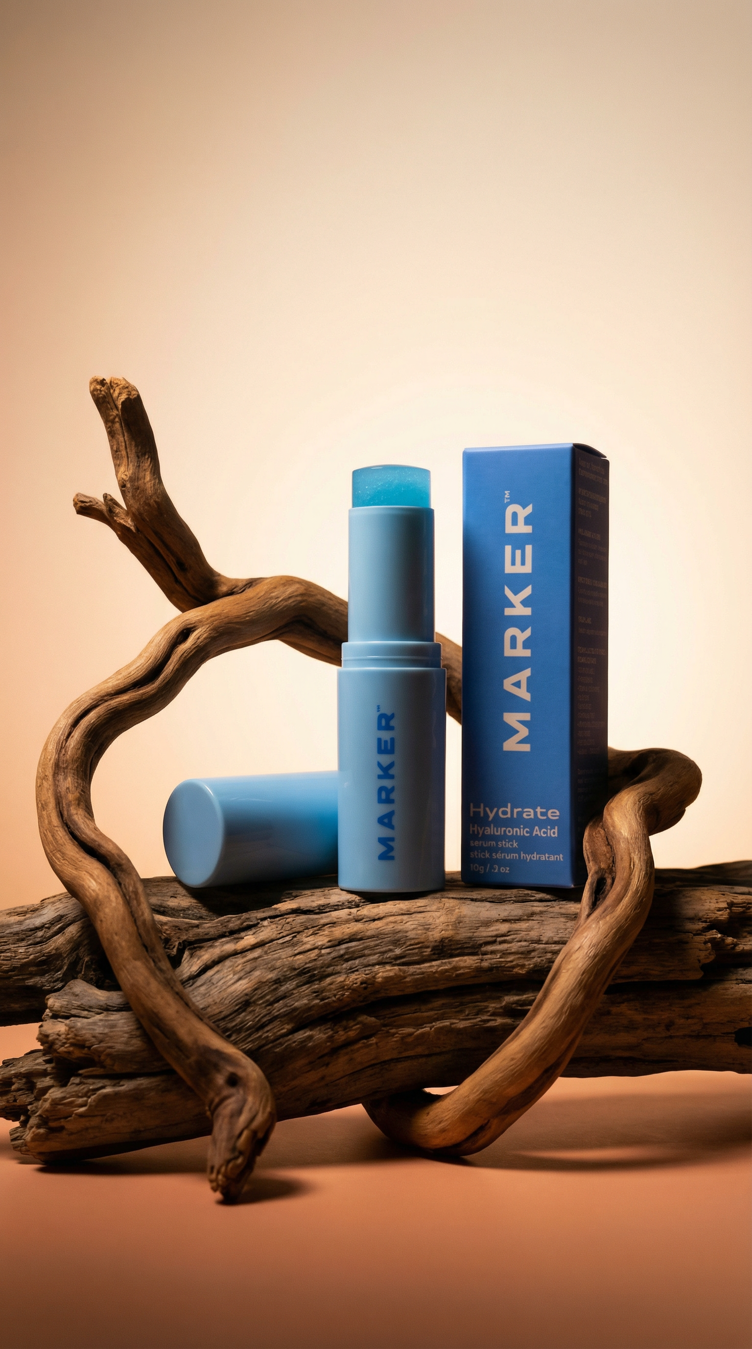 AI product shot of Hydrate Hyaluronic Acid Serum Stick