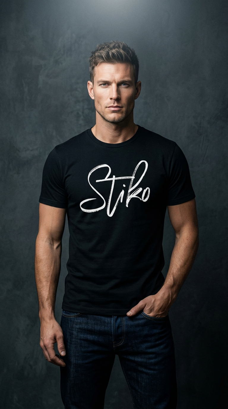 AI product shot of T-SHIRT – STIKO