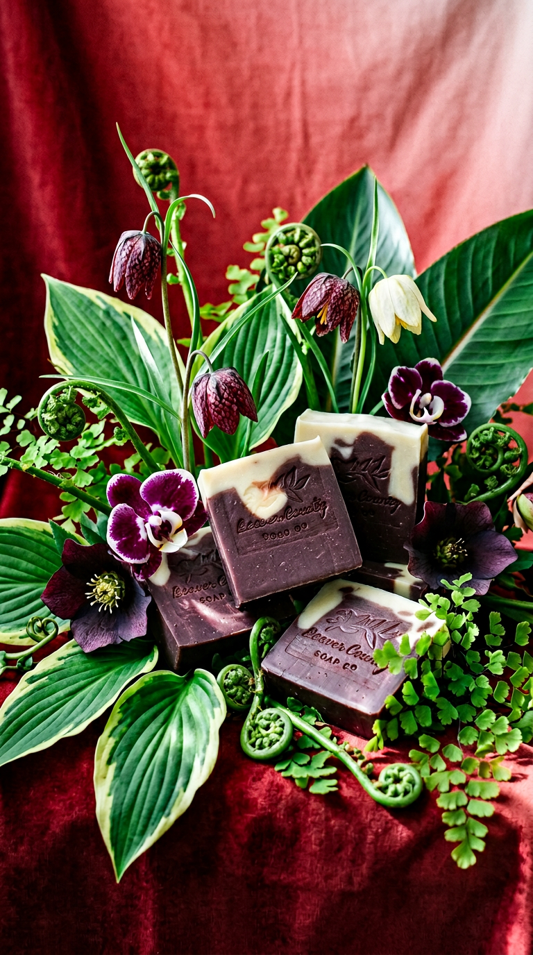 AI product shot of "Rootbeer" Coconut Milk Soap