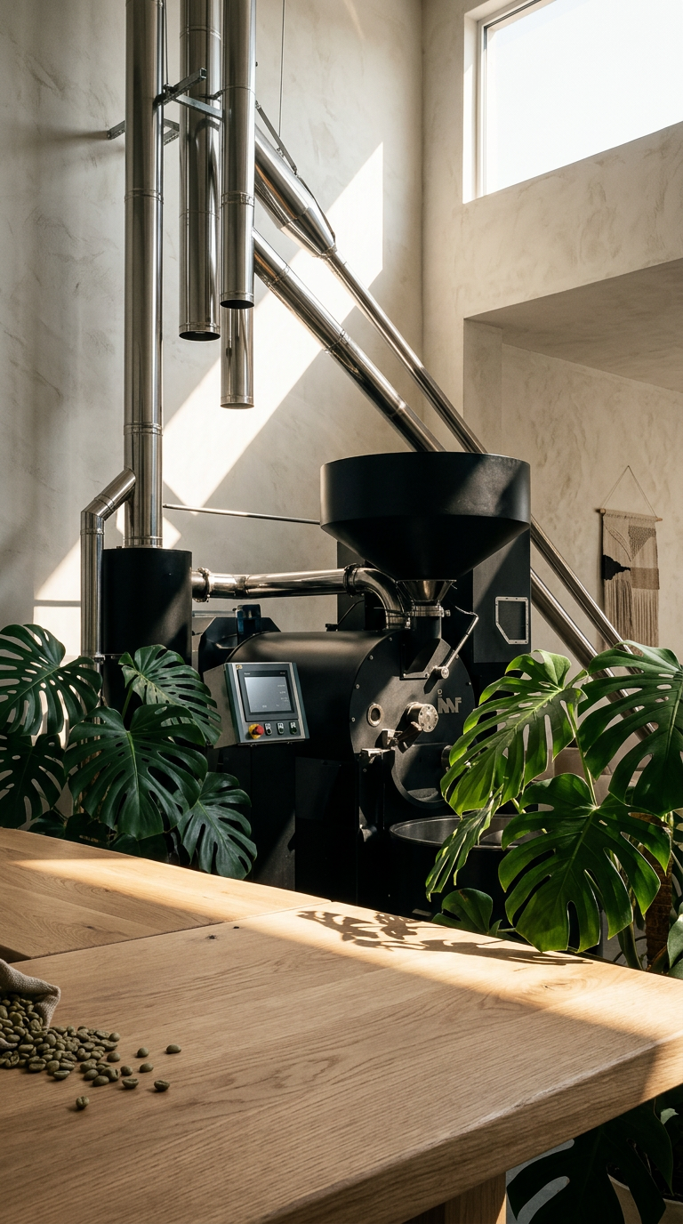 AI product shot of Engineering solutions for professional coffee roasteries