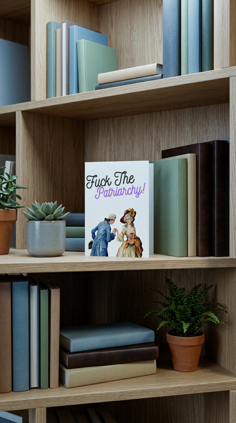 AI product shot of The Patriarchy - Teaphemera Greeting Card