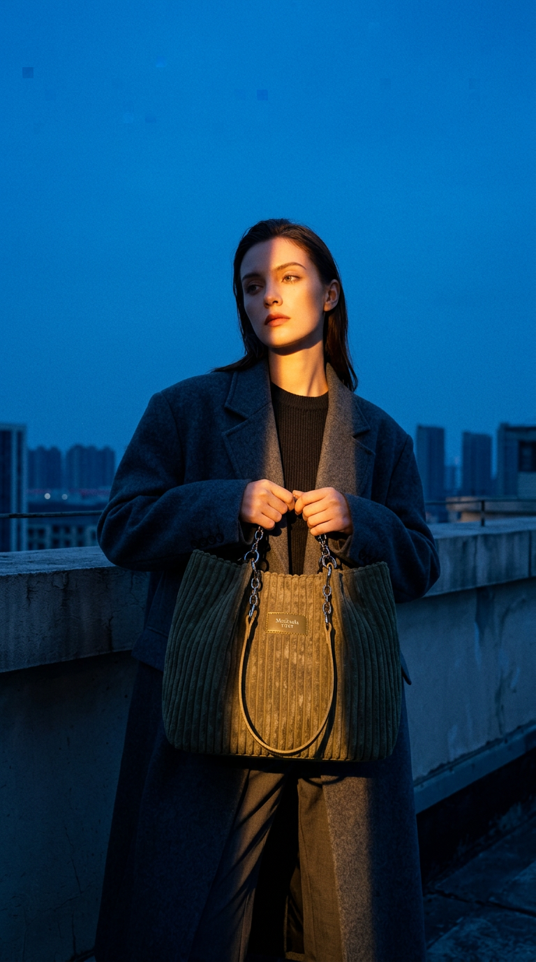 AI product shot of ORNA™ - Corduroy Tragetasche
