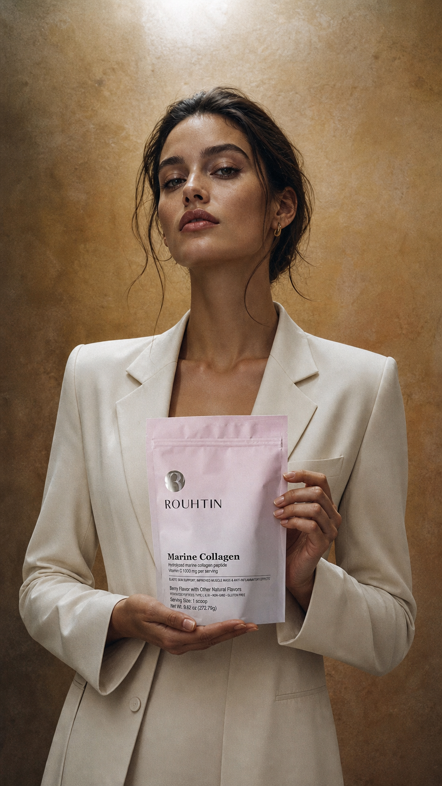 AI product shot of Hydrolyzed Marine Collagen Peptides - Berries