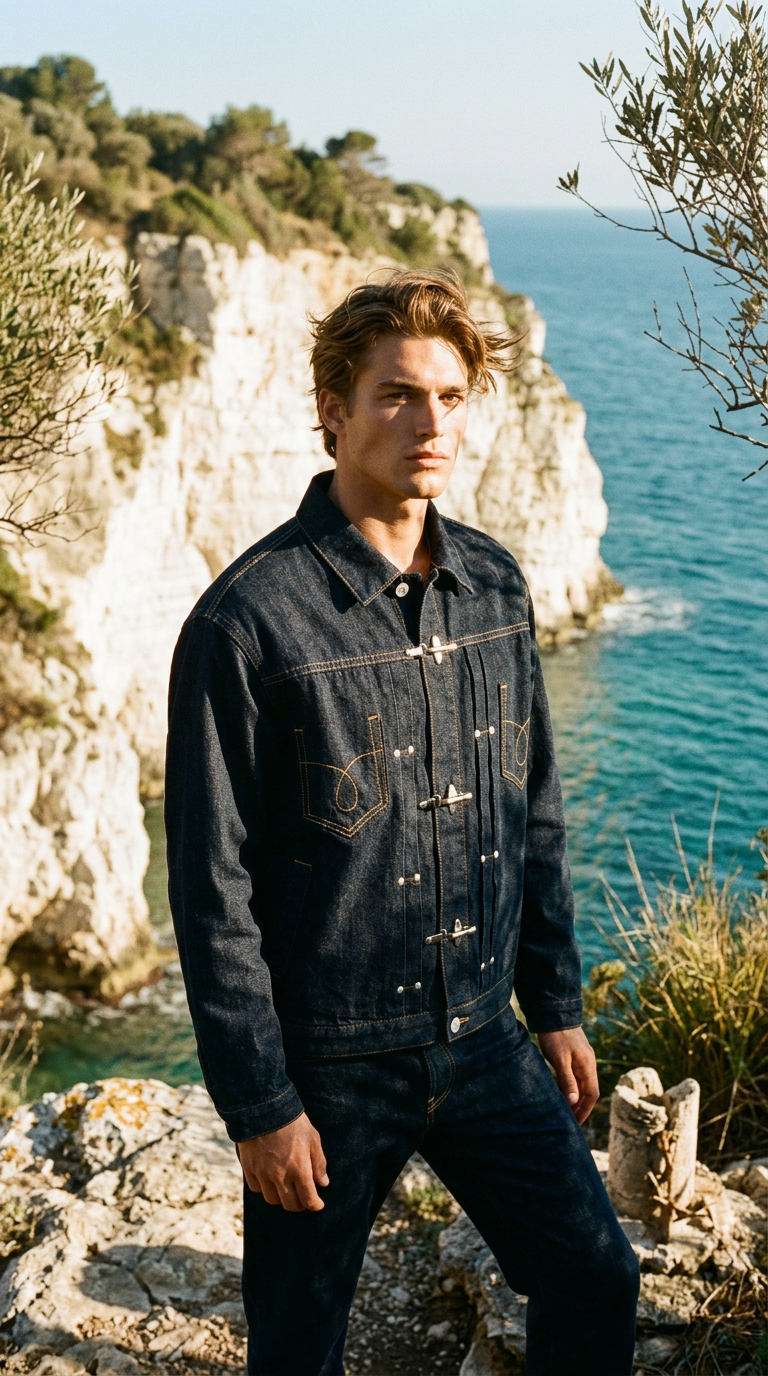 AI product shot of Raw Aviation Jacket