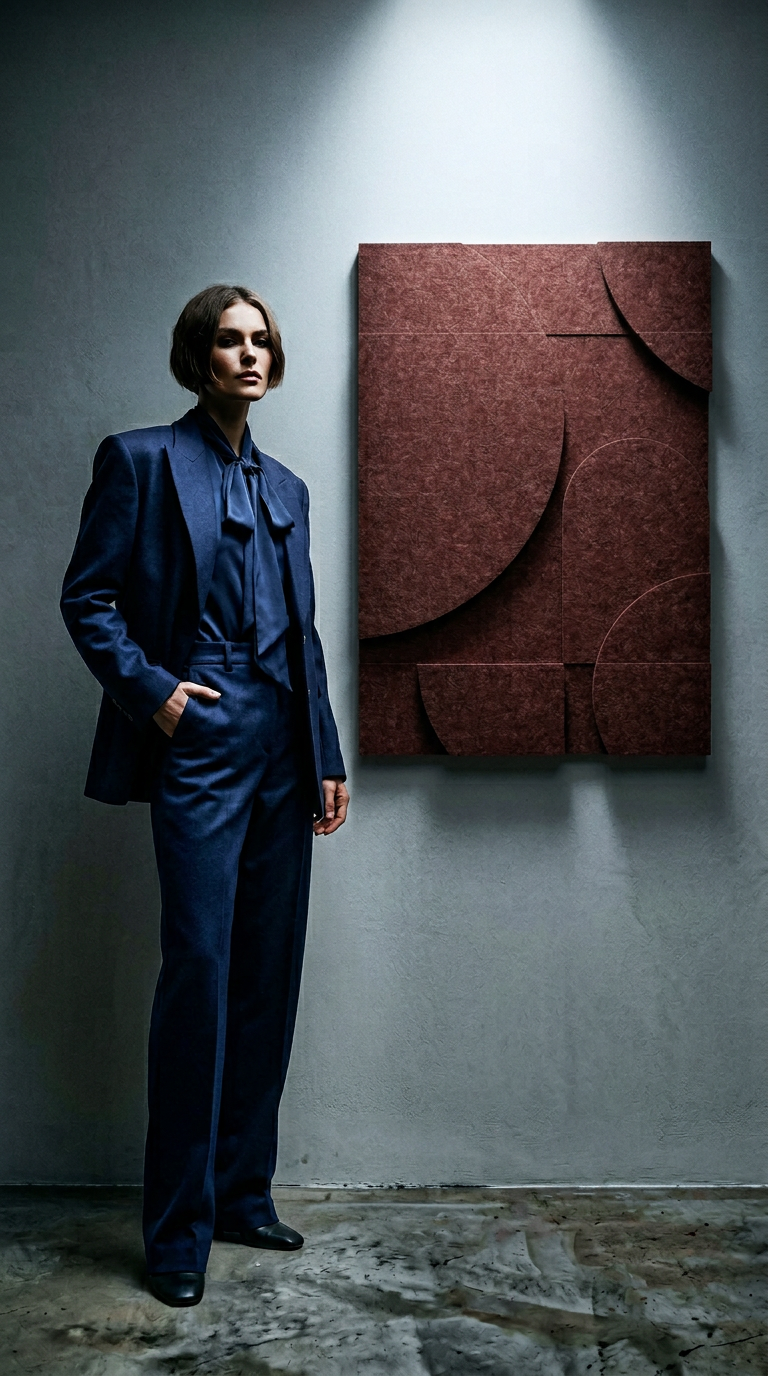 AI product shot of Geometric - Reddish Brown