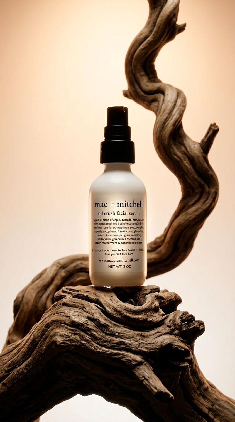 AI product shot of oil crush facial serum