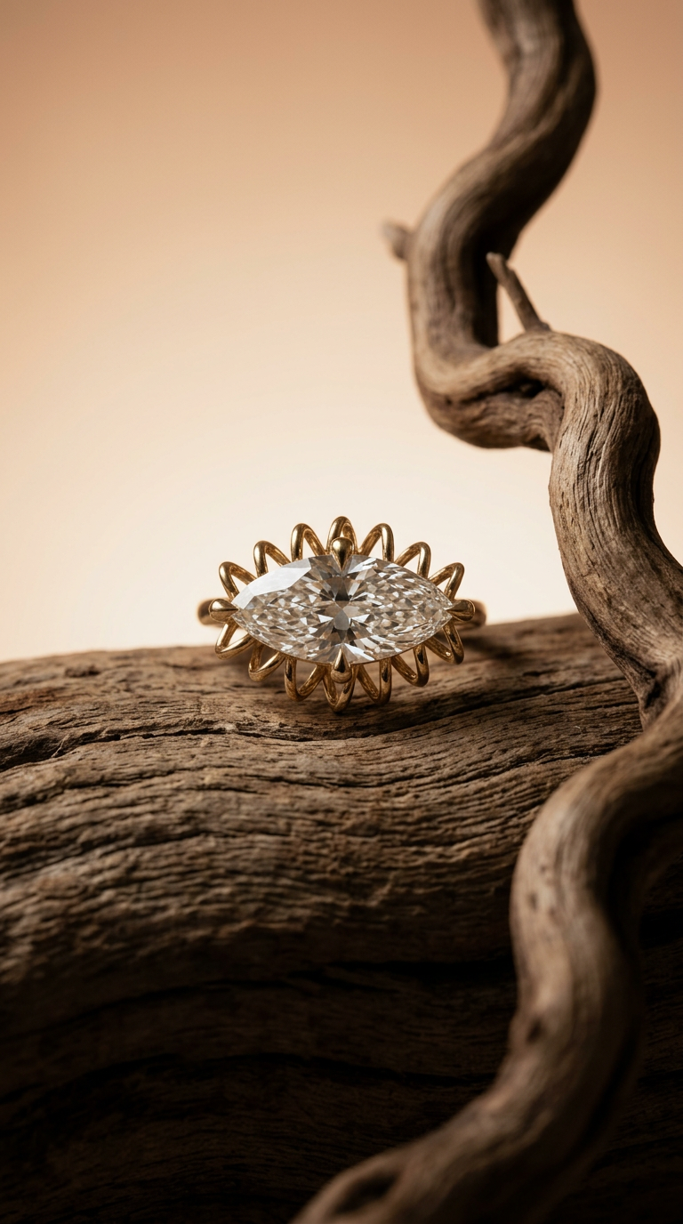 AI product shot of Harmony Airy Diamond Ring