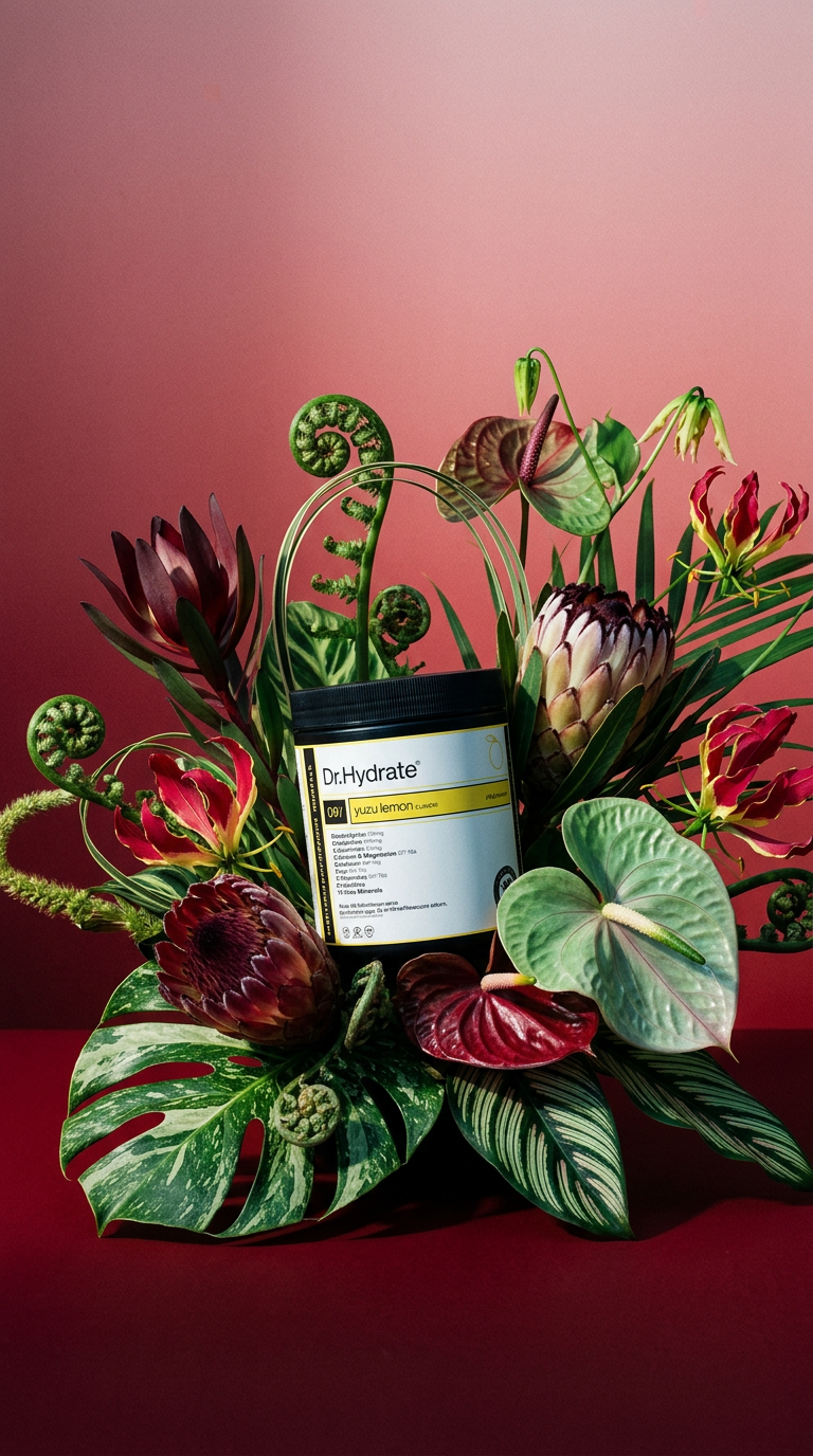 AI product shot of Dr. Hydrate Yuzu Lemon Jar