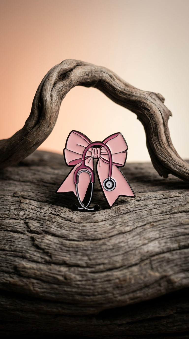 AI product shot of Bow & Stetho Pin