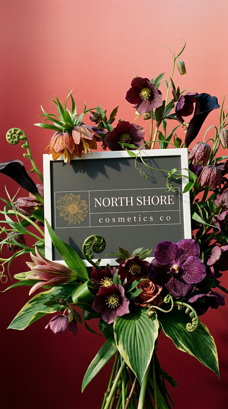 AI product shot of North Shore Cosmetics Company