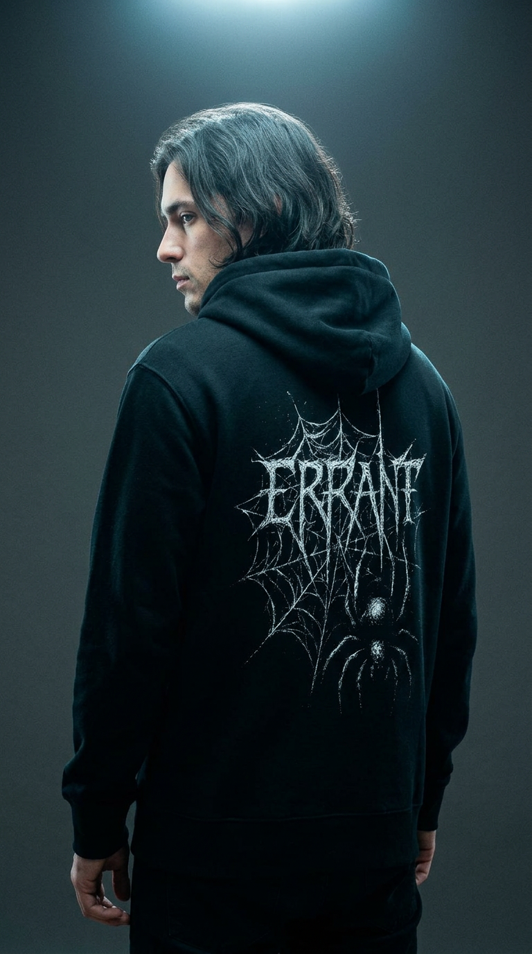 AI product shot of Webbed Hoodie