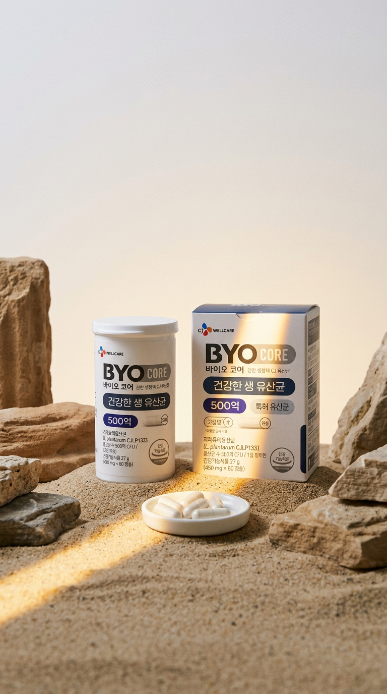 AI product shot of [CJ] 바이오코어 500억 유산균 (30일분)