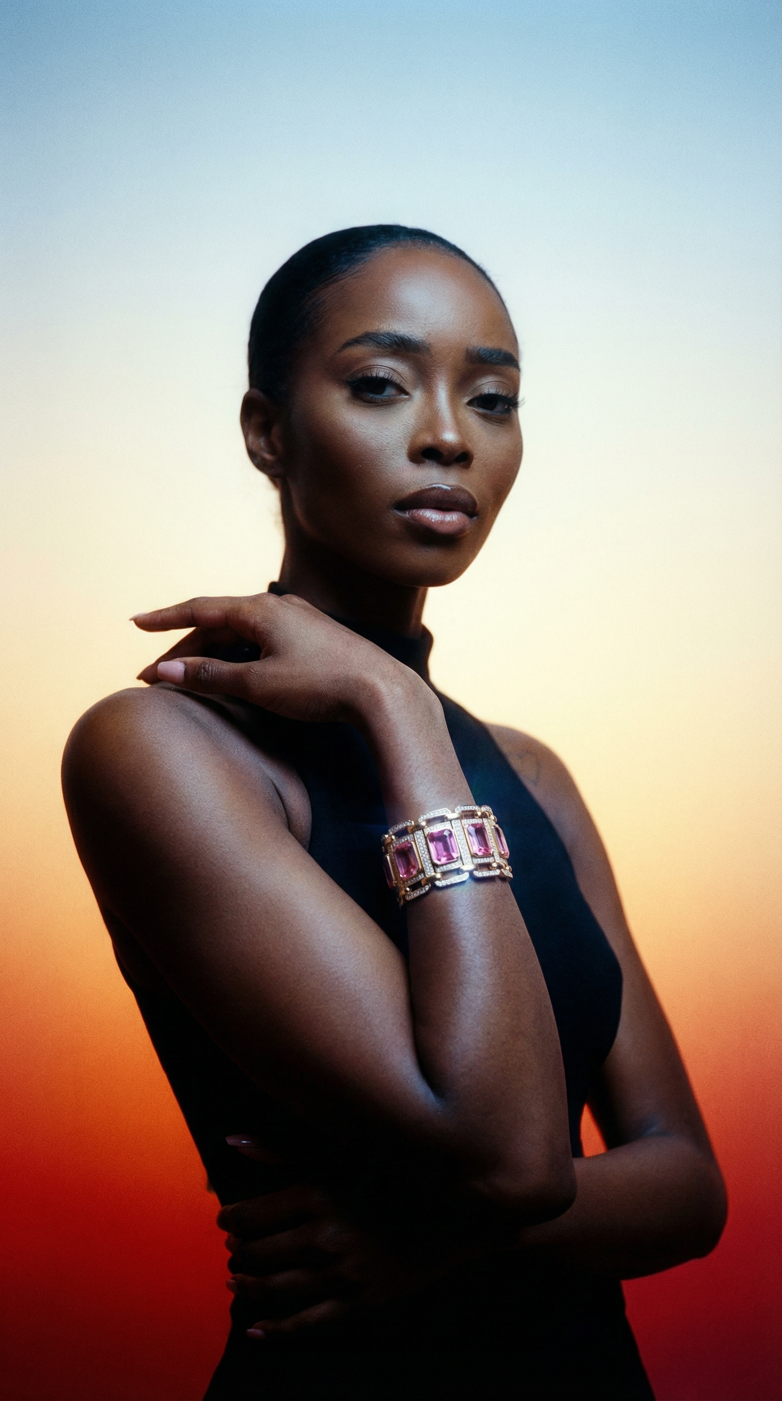 AI product shot of LUMIÈRE Mirror Bracelet