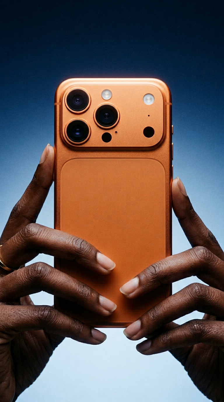 AI product shot of iPhone 17 Pro