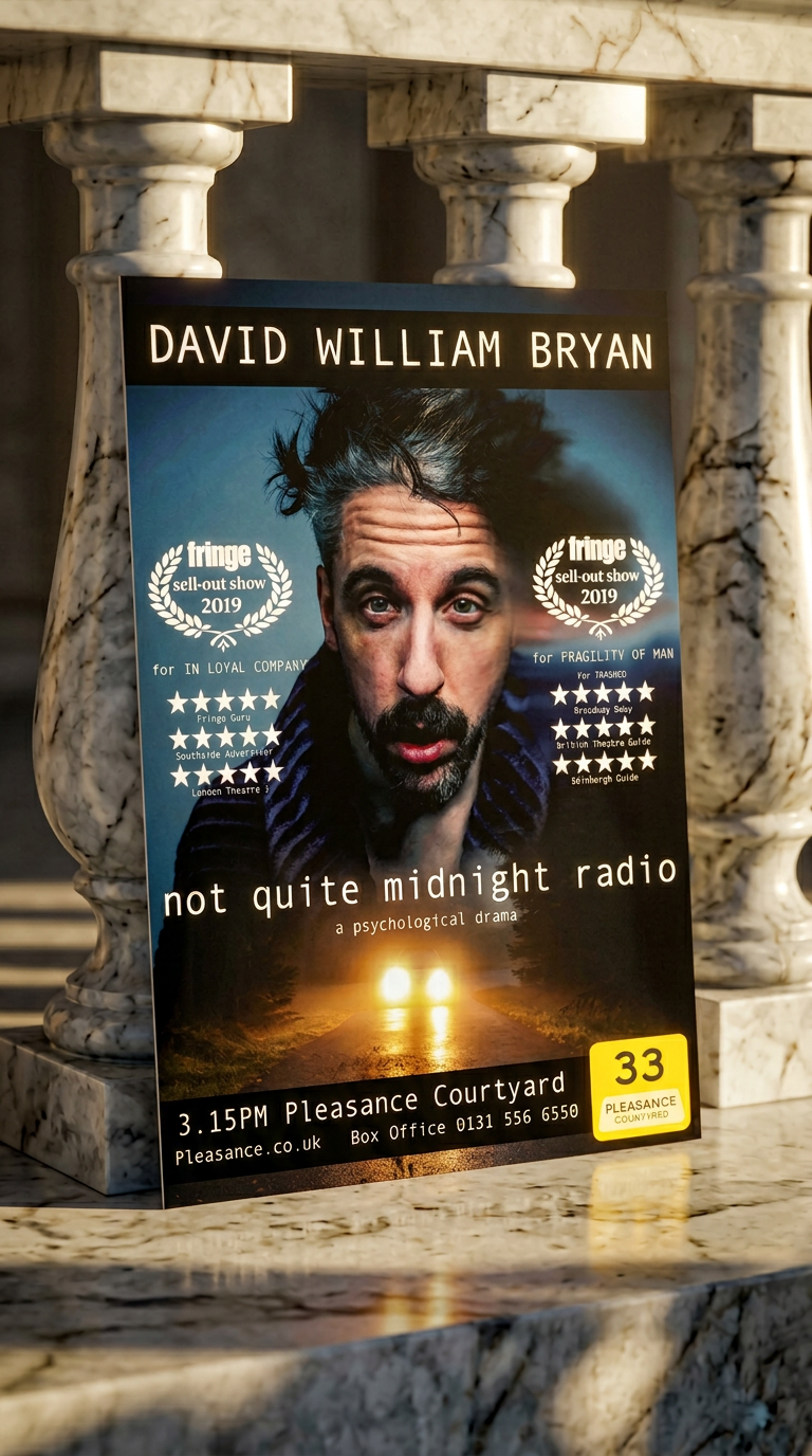 AI product shot of NOT QUITE MIDNIGHT RADIO