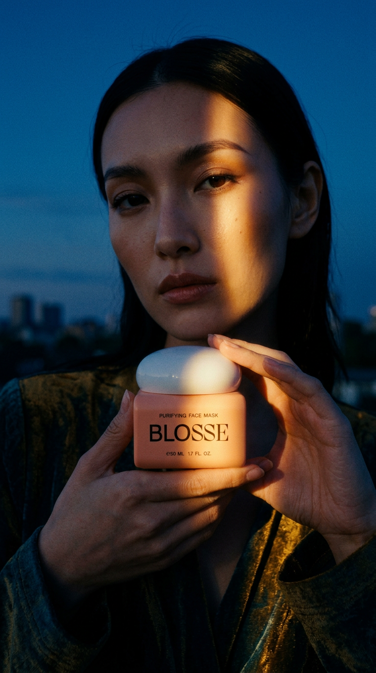 AI product shot of Purifying face mask