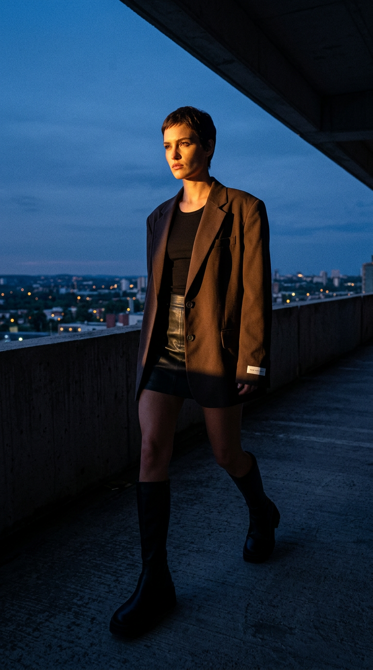 AI product shot of THE Vintage Boyfriend Blazer ''OVERSIZED''
