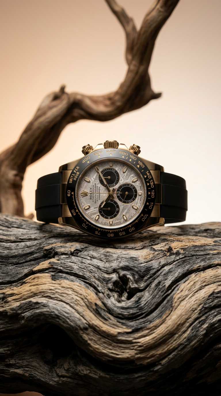 AI product shot of Rolex 116518LN Daytona Meteorite