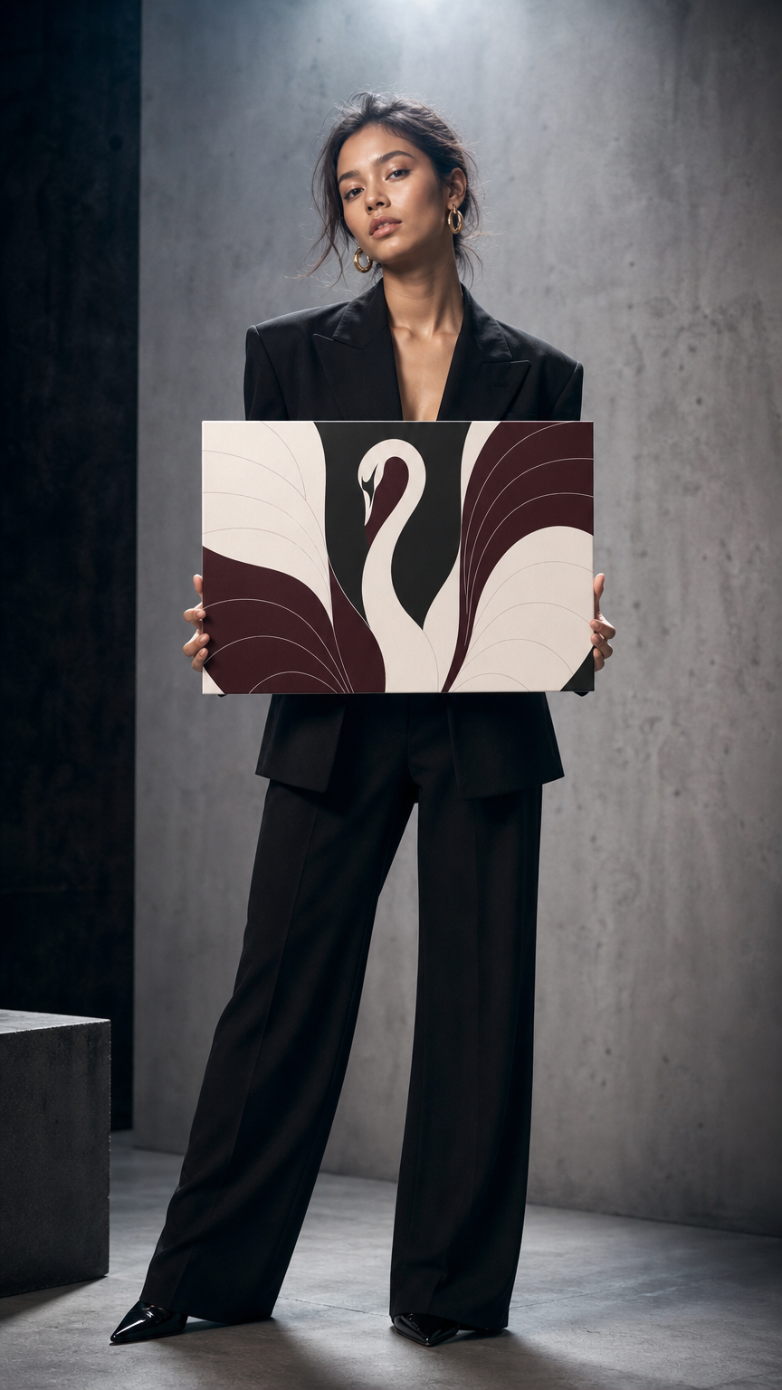 AI product shot of Cygnus Matte Canvas Wall Art
