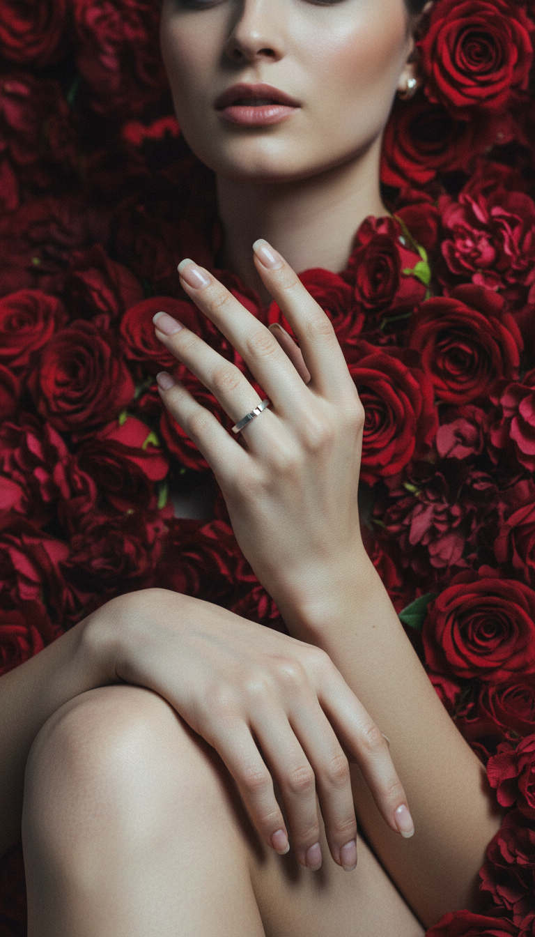 AI product shot of Love Letters ring smal