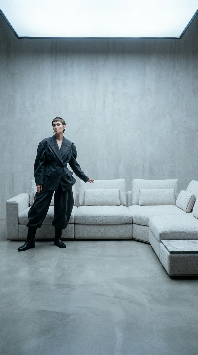 AI product shot of Carnaby Corner Sofa With Ottoman