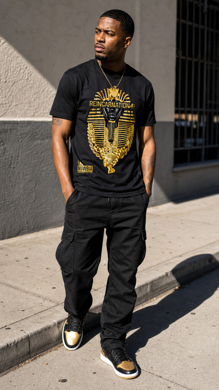 AI product shot of REINCARNATION REMIX BLACK