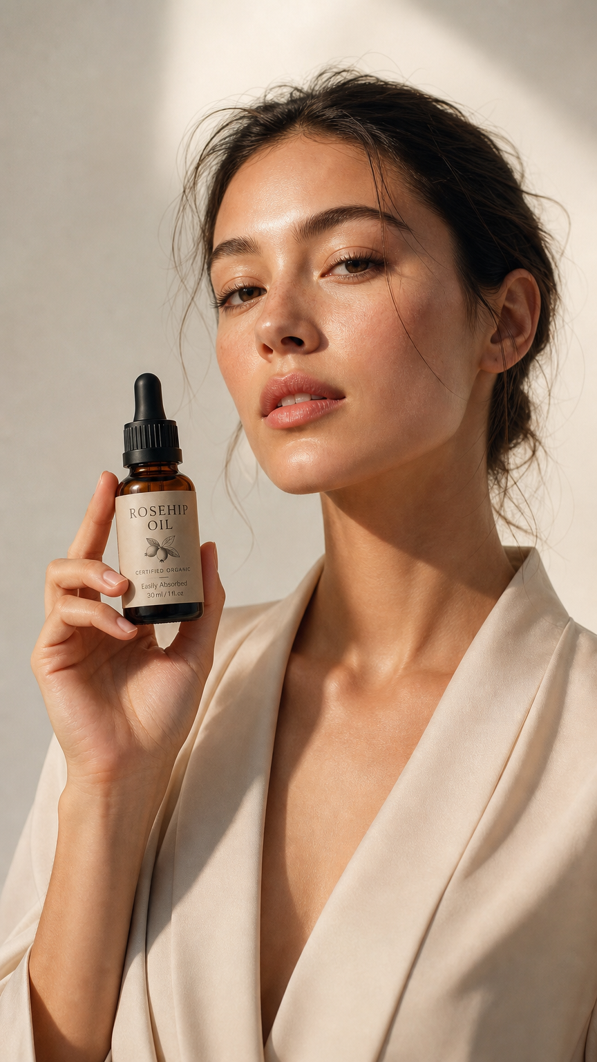 AI product shot of Rosehip Face Oil
