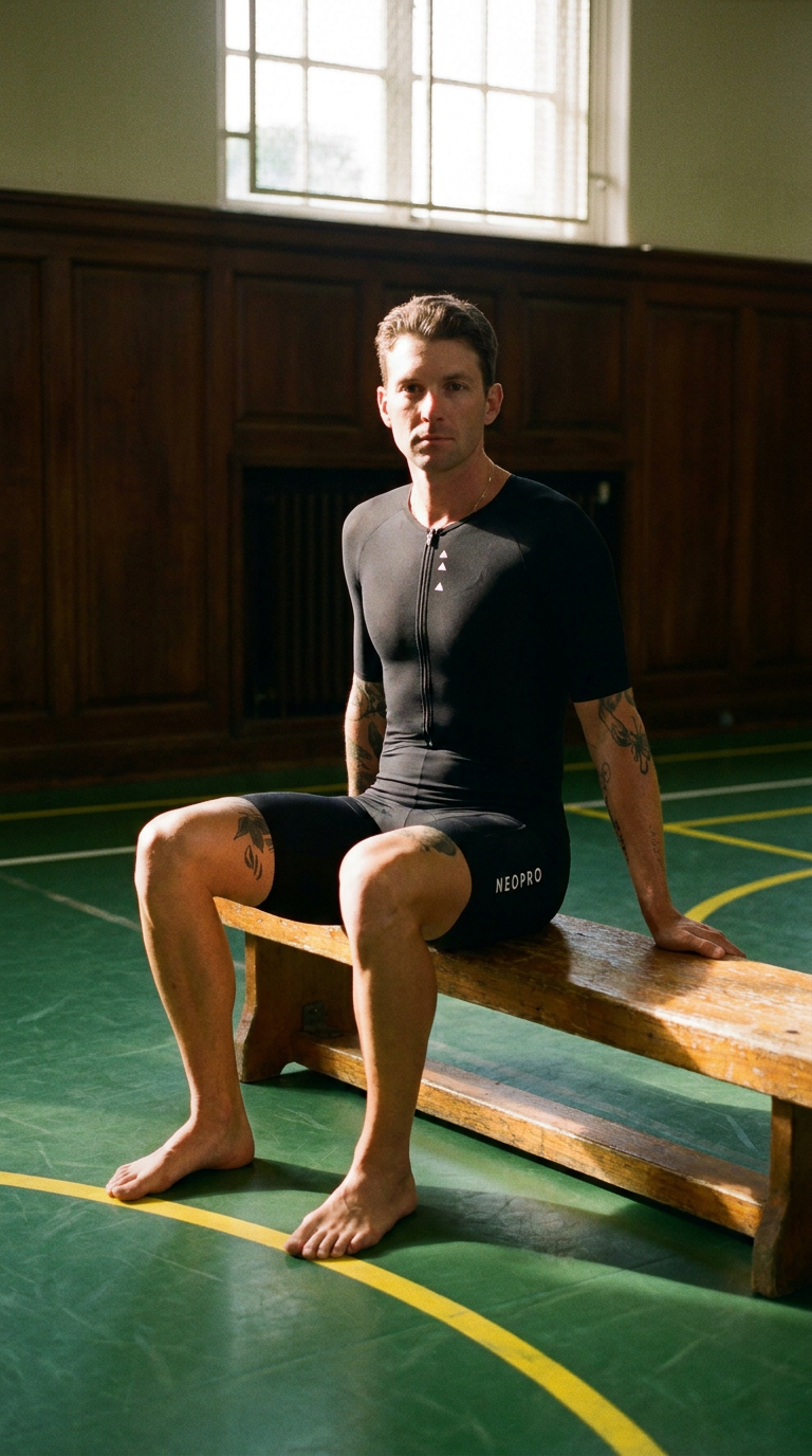 AI product shot of NeoPro Onyx Triathlon Suit