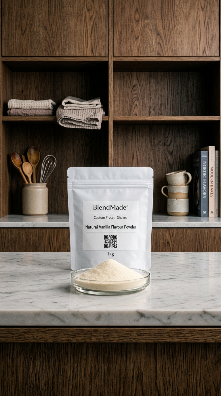 AI product shot of Natural Vanilla Flavour Powder (spray-dried)