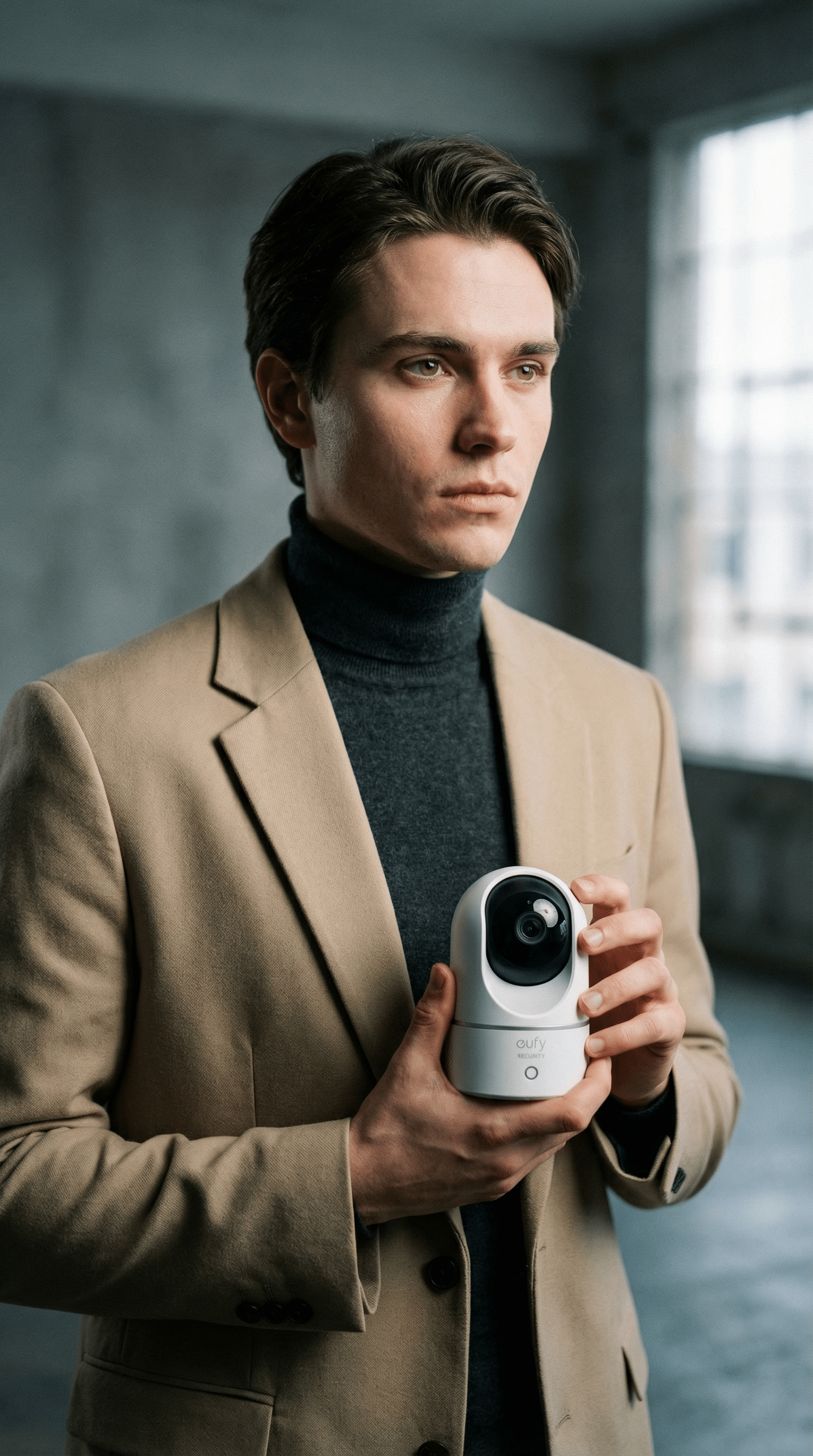 AI product shot of eufy Security Indoor Cam E220, 2K Indoor Surveillance Camera