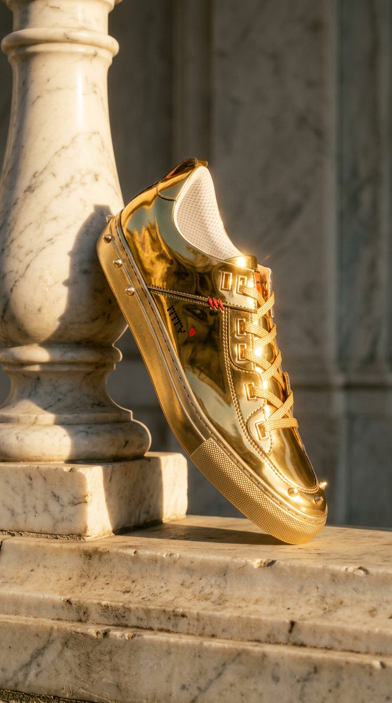 AI product shot of MTV X CHRISTOPHER BATES AURUM LOWTOP
